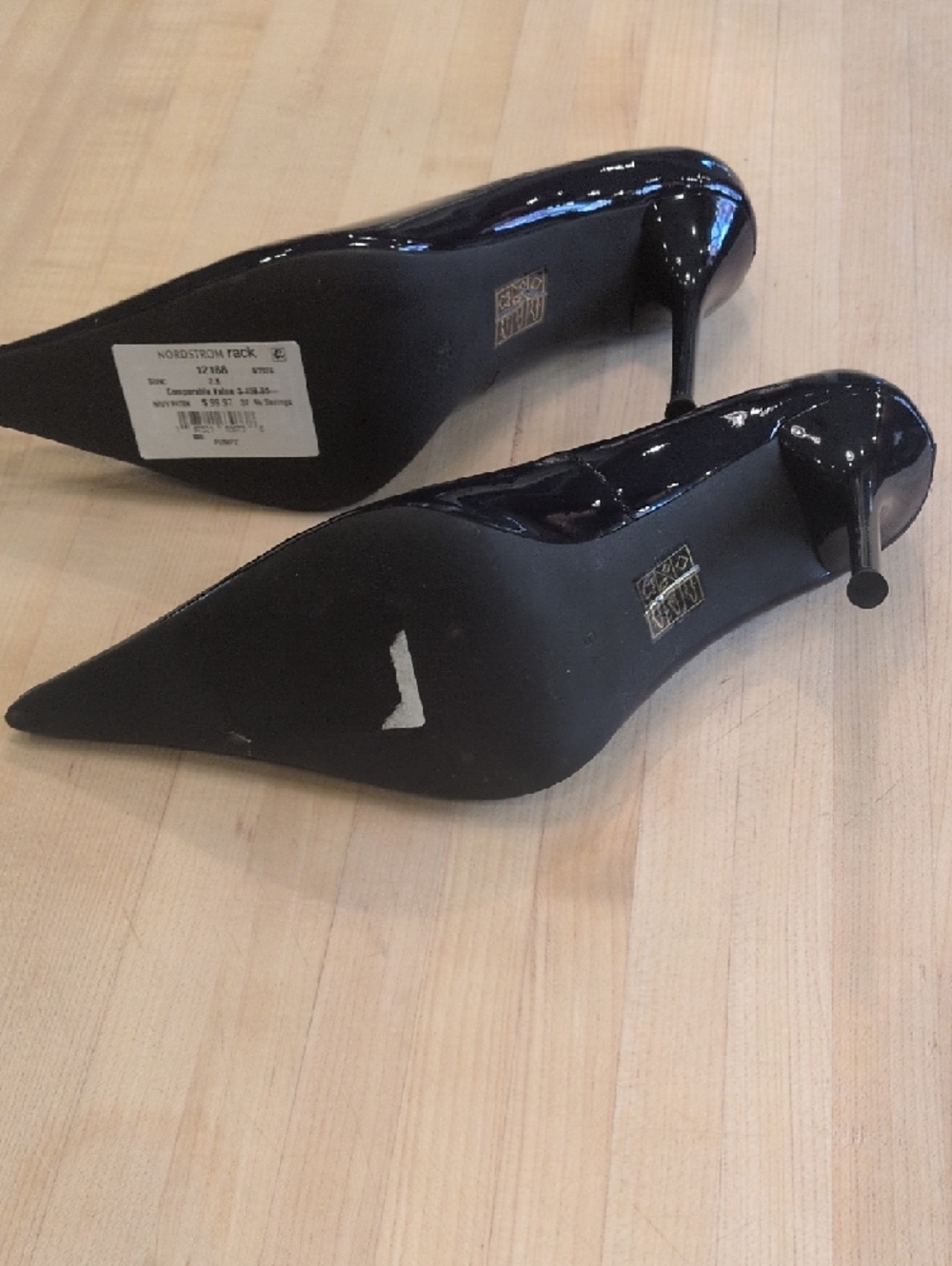 Jeffrey Campbell Navy Risktaker Pointed Toe Stiletto Heels Size 7.5 - Picture 9 of 13